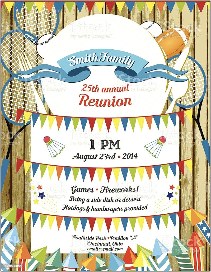 Template For Reunion Invitation Free Download