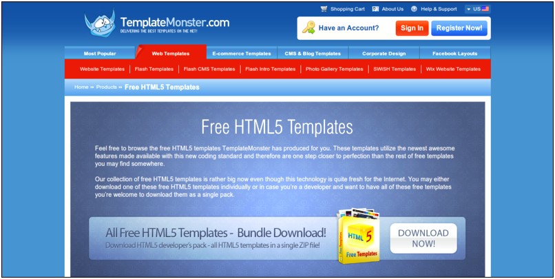 Template Monster Free Download Html5 Css3