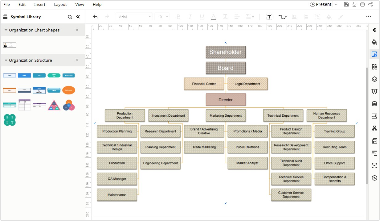 Template Of Organizational Chart For Word