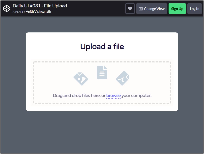 Template To Upload And Download Content Using Bootstrap