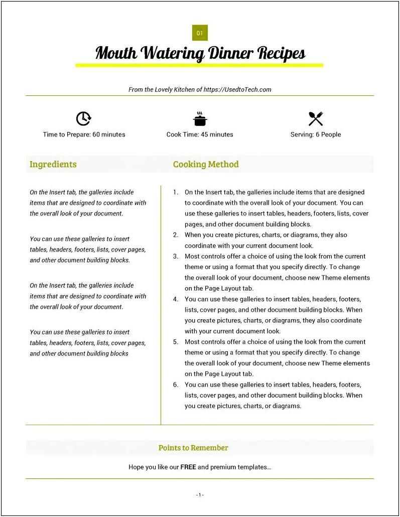 Template Wp Ultimate Recipe Template Download