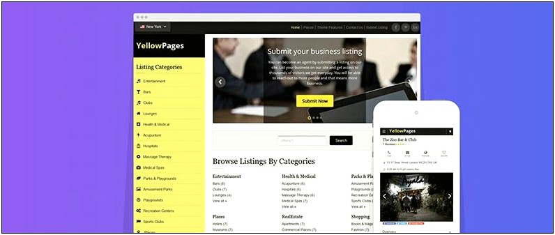 Templatic Yellow Pages Theme Free Download