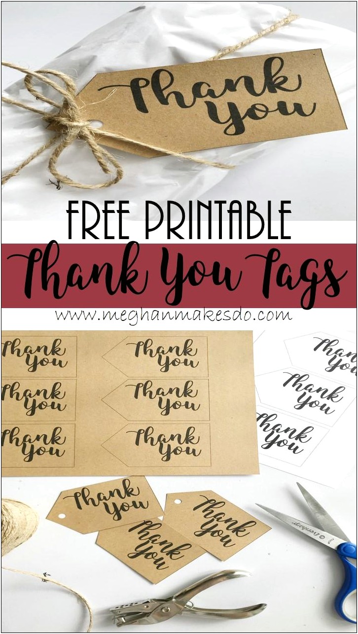 Thank You Tag Templates Free Download