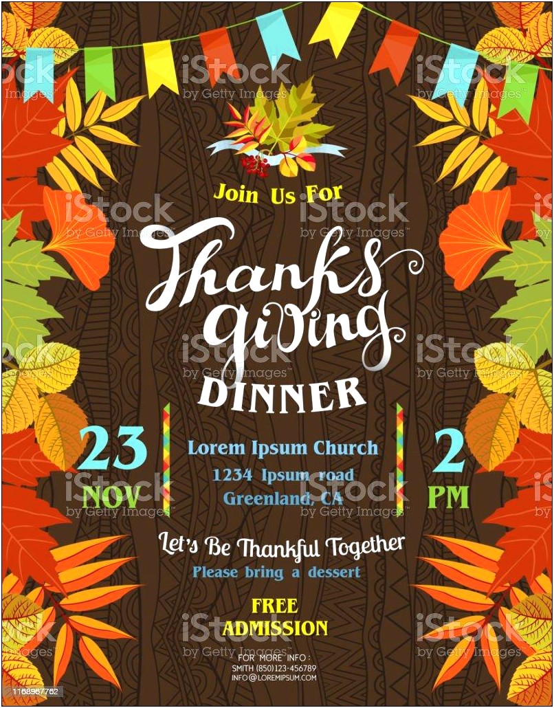 Thanksgiving Church Flyer Templates Free Download
