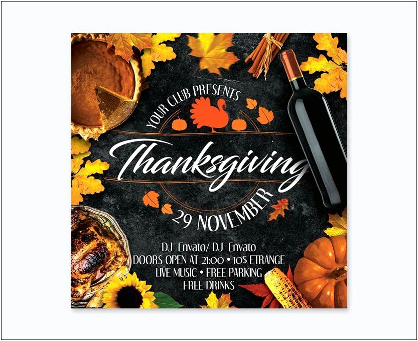Thanksgiving Holiday Flyer Templates Free Download