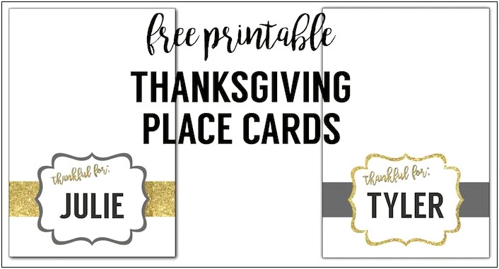 Thanksgiving Place Card Template For Word