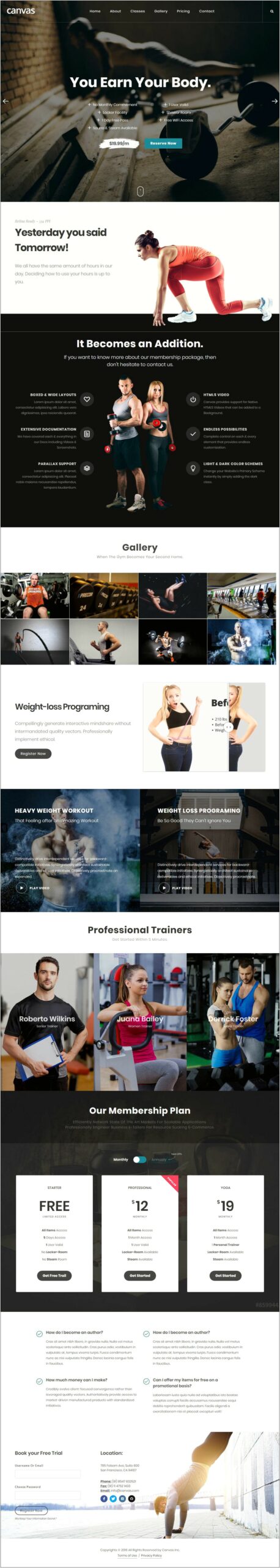 The Gym Responsive Html5 Template Download