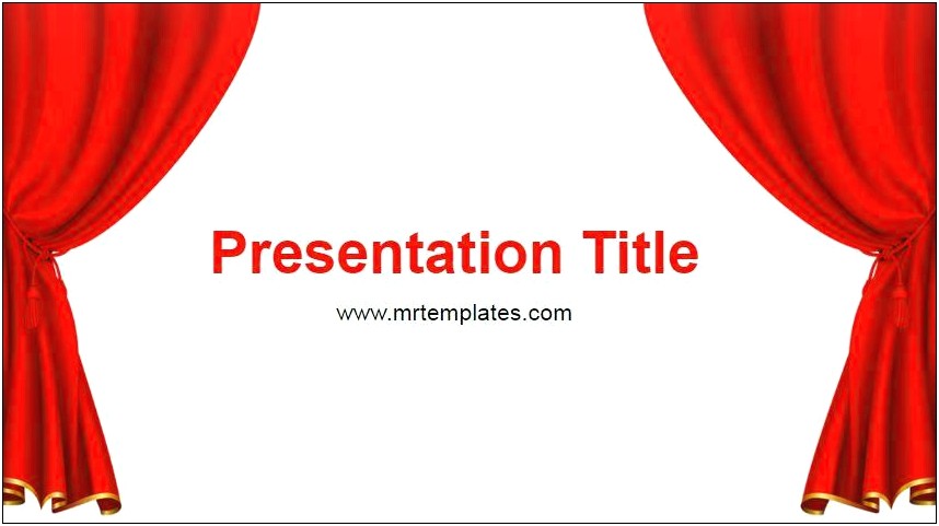 Theater Curtain Powerpoint Template Free Download
