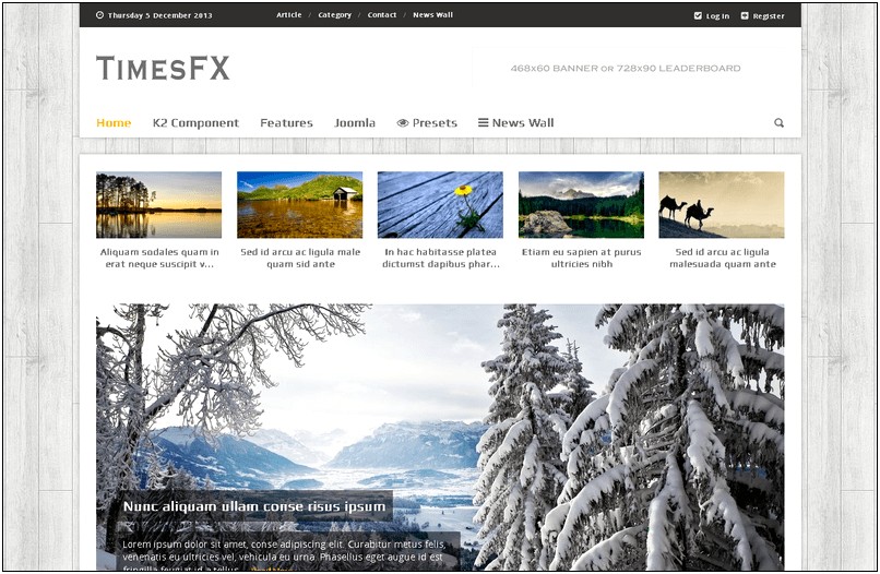 Timesfx Responsive Joomla Template Free Download