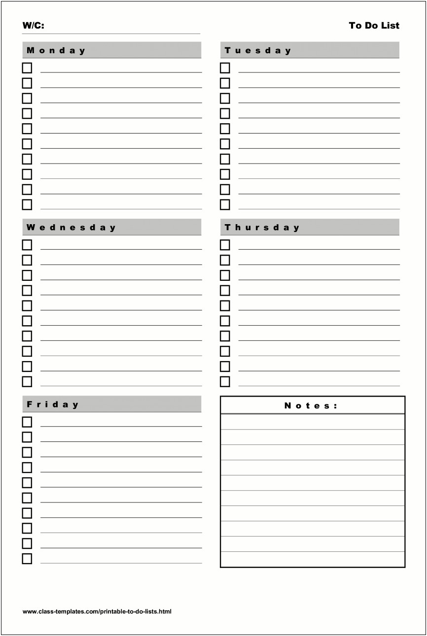 To Do List Templates For Microsoft Word
