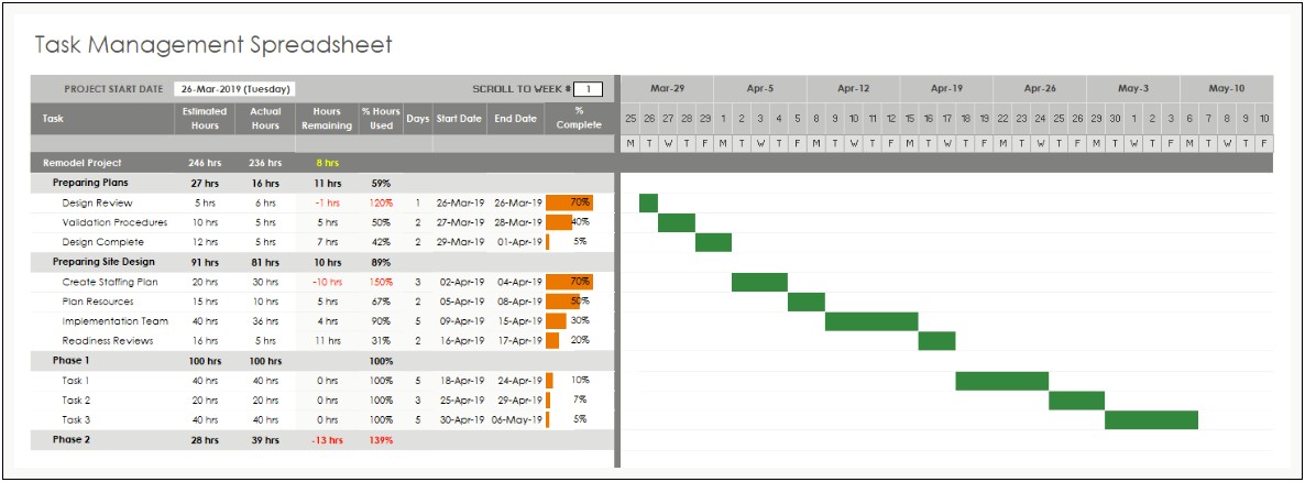 Track My Tasks Excel Template Download