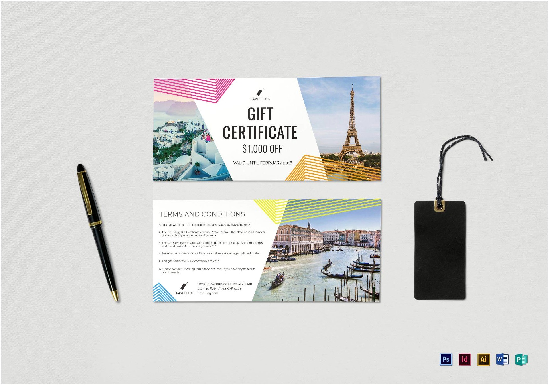 Travel Gift Voucher Template Free Download