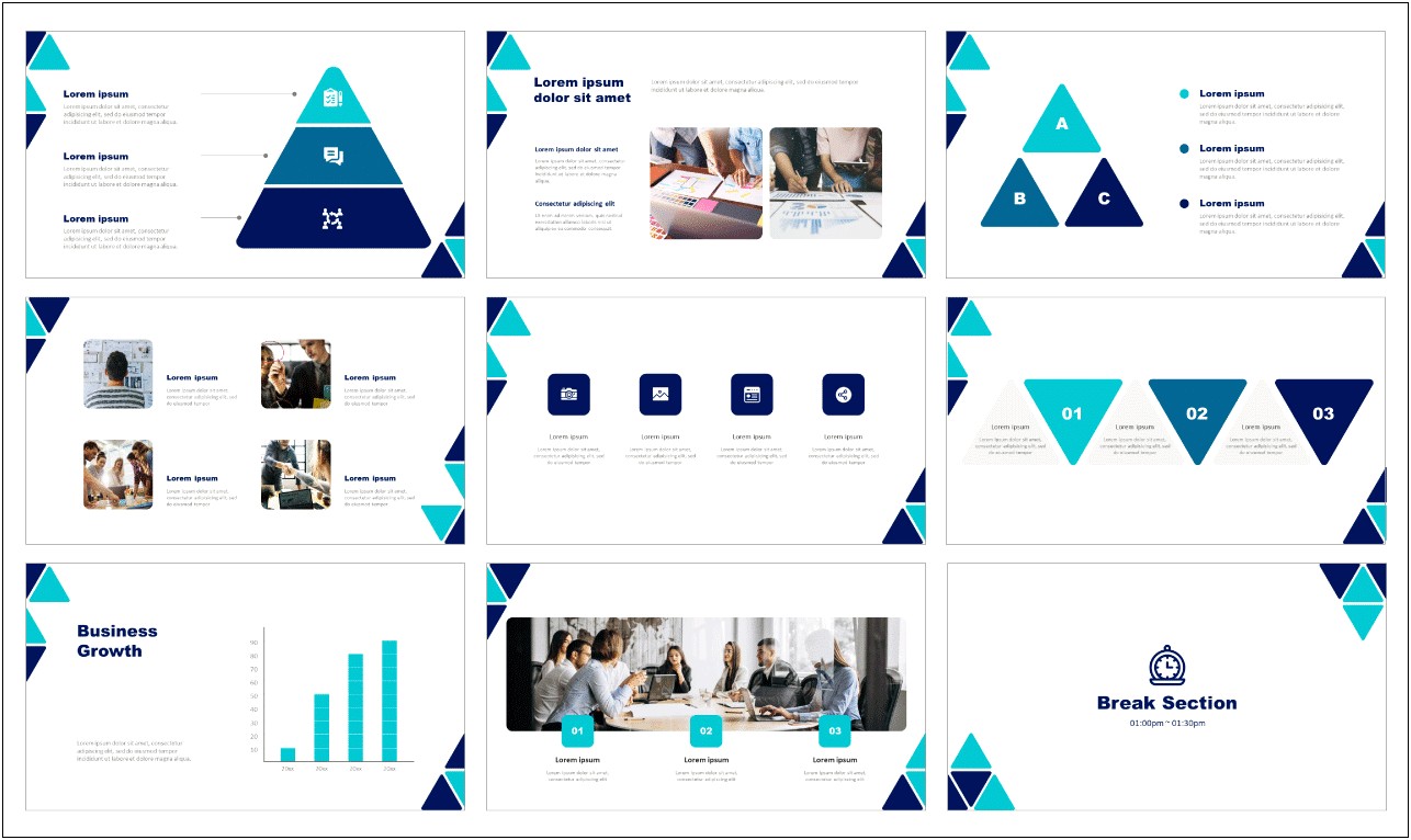 Triangle Minimal Powerpoint Template Free Download