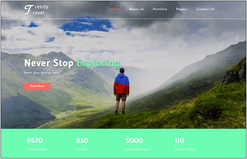 Trips Booking Html5 Template Free Download