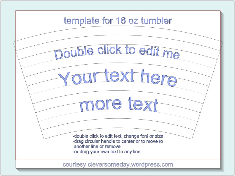 Tumbler Order Form Template Free Download