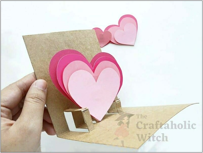 Twisting Hearts Pop Up Card Template Download