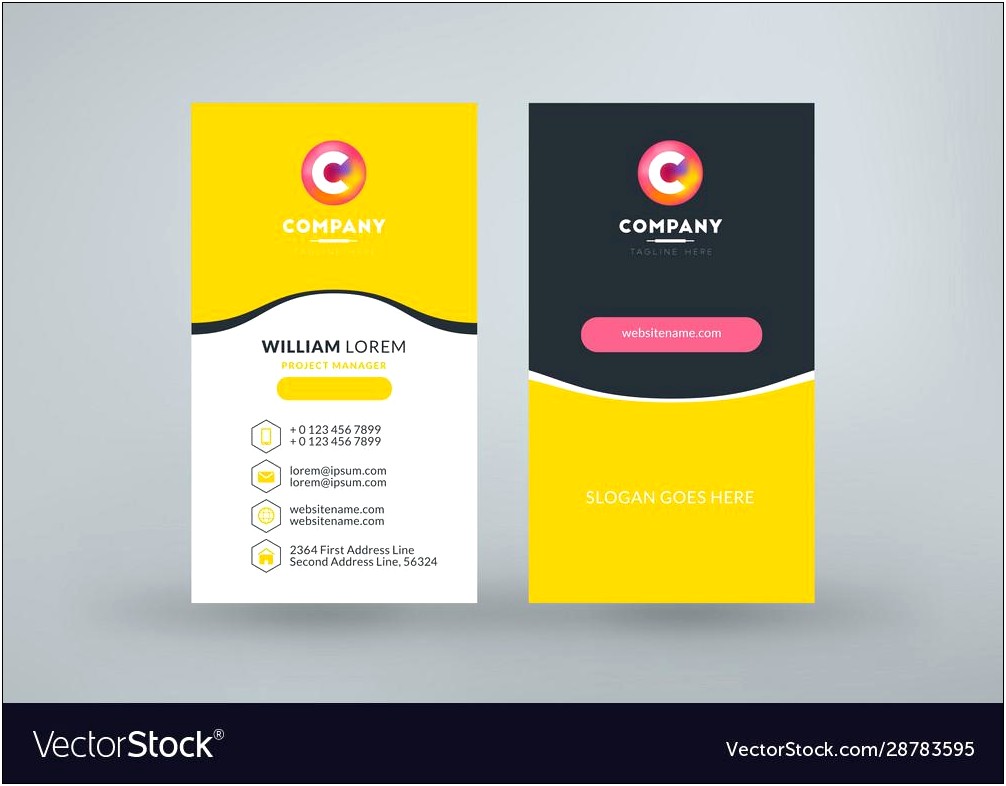 Two Sided Business Card Template Word