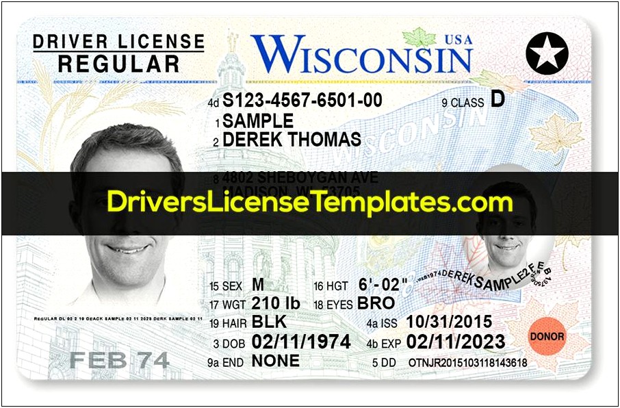 Us Driving Licence Template Free Download