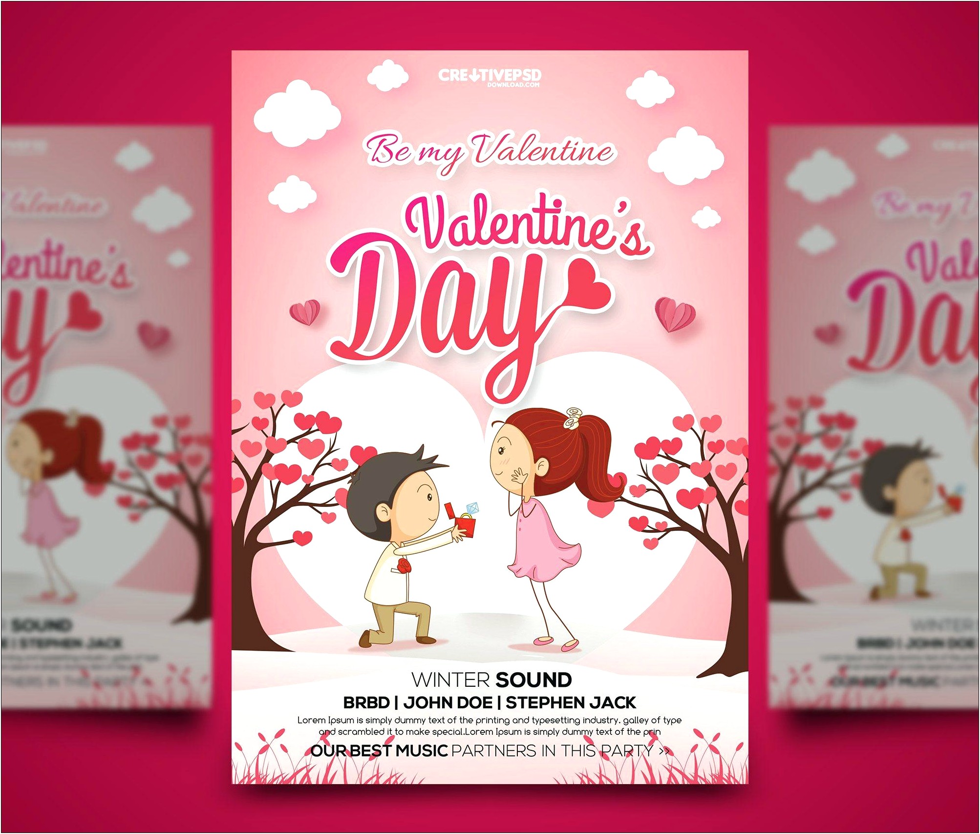 Valentines Day Flyer Template Free Download