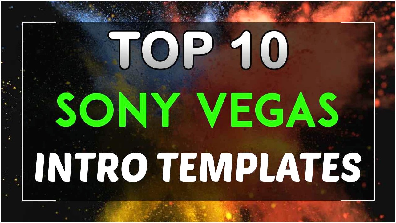 Vegas Pro 13 Intro Templates Download