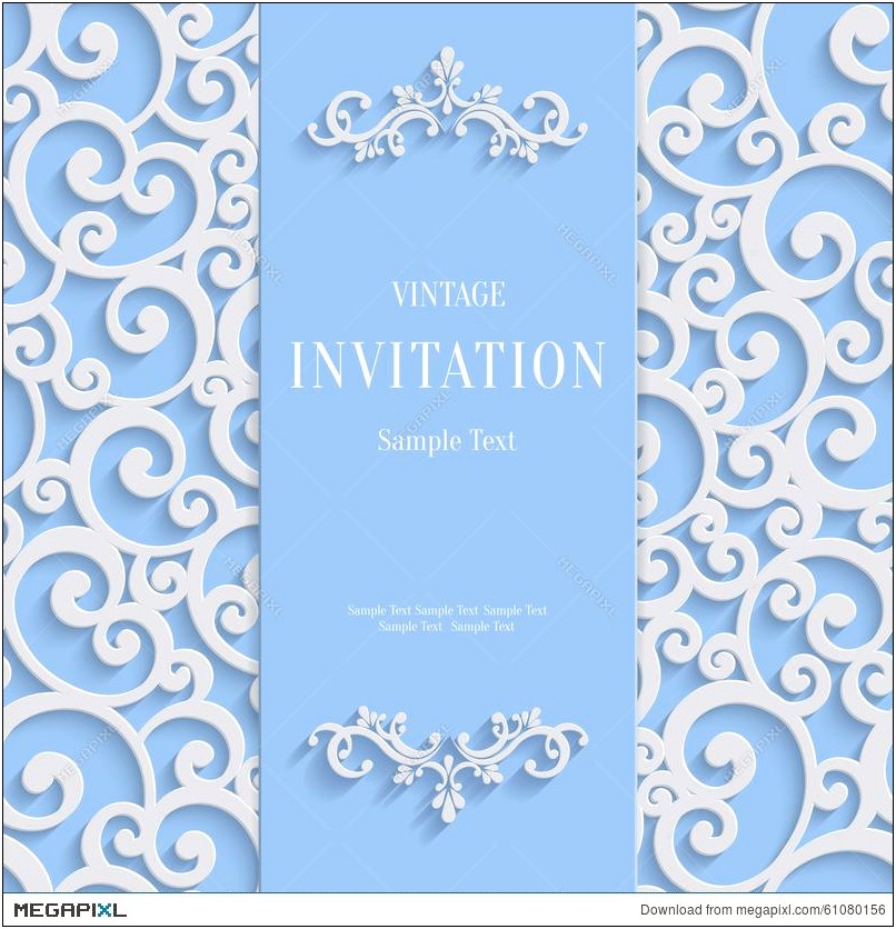 Vintage Invitation Card Template Free Download