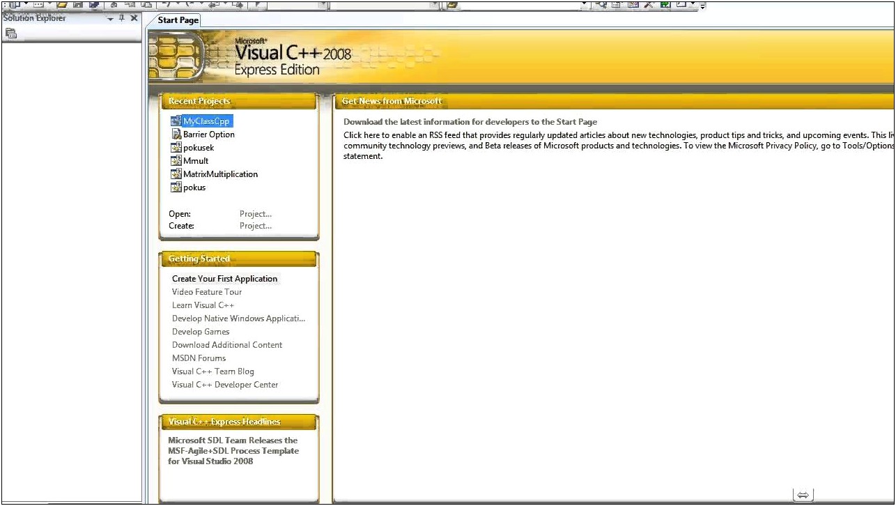 Visual Basic 2008 Express Template Download