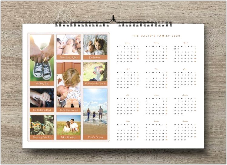 Wall Calendar Design Template Free Download