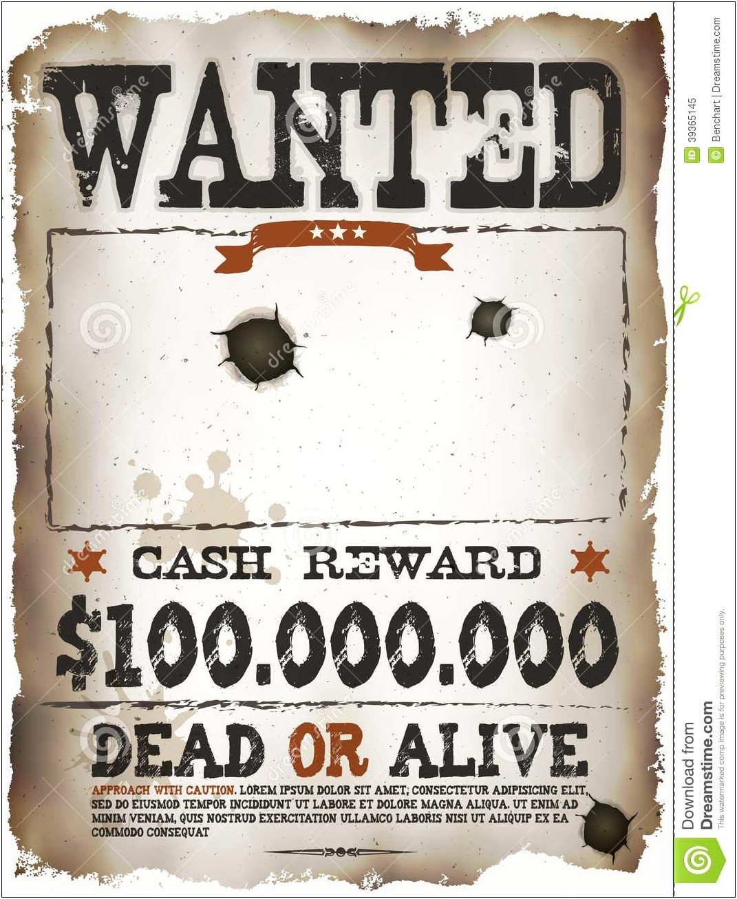 Wanted Dead Or Alive Template For Word