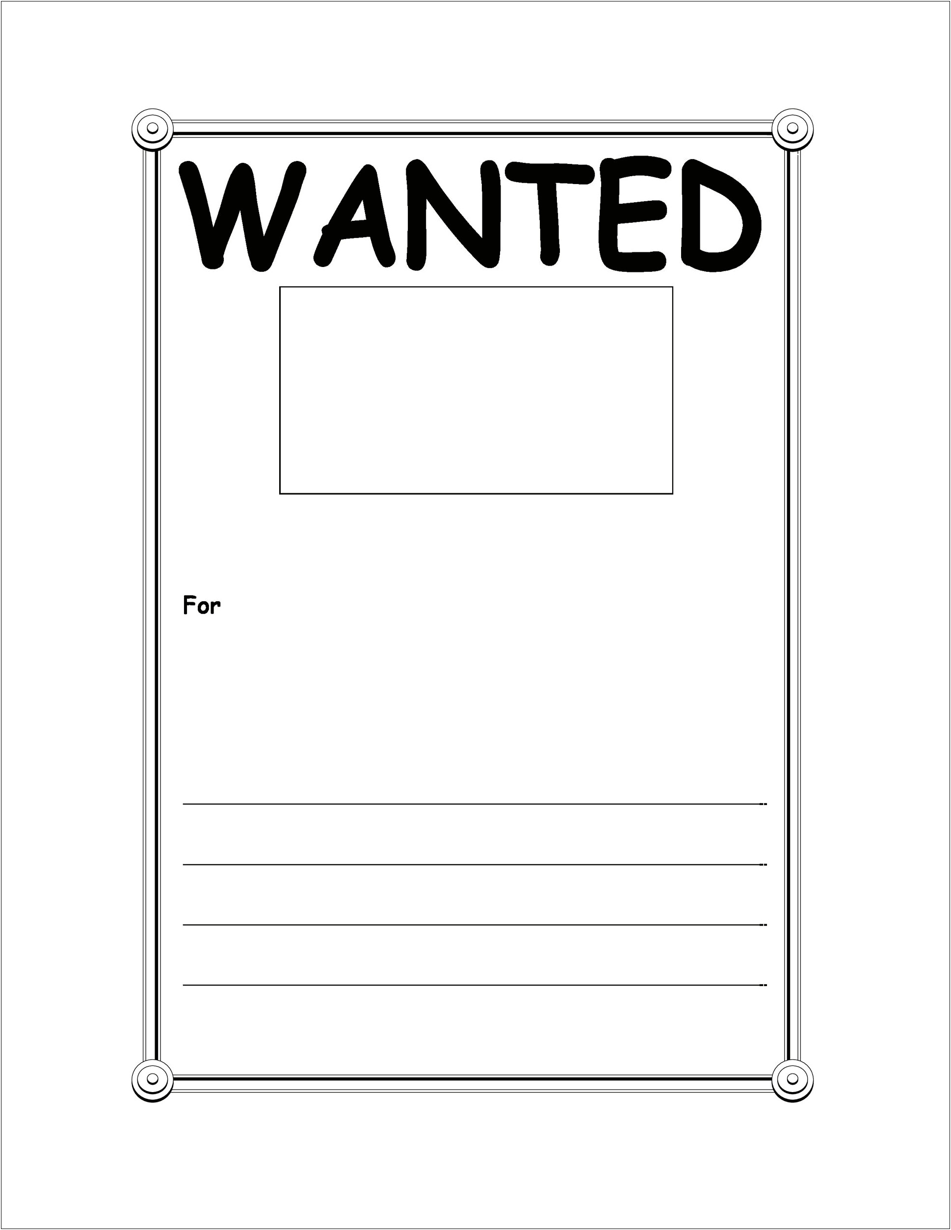 Wanted Poster Template For Download Google Drive