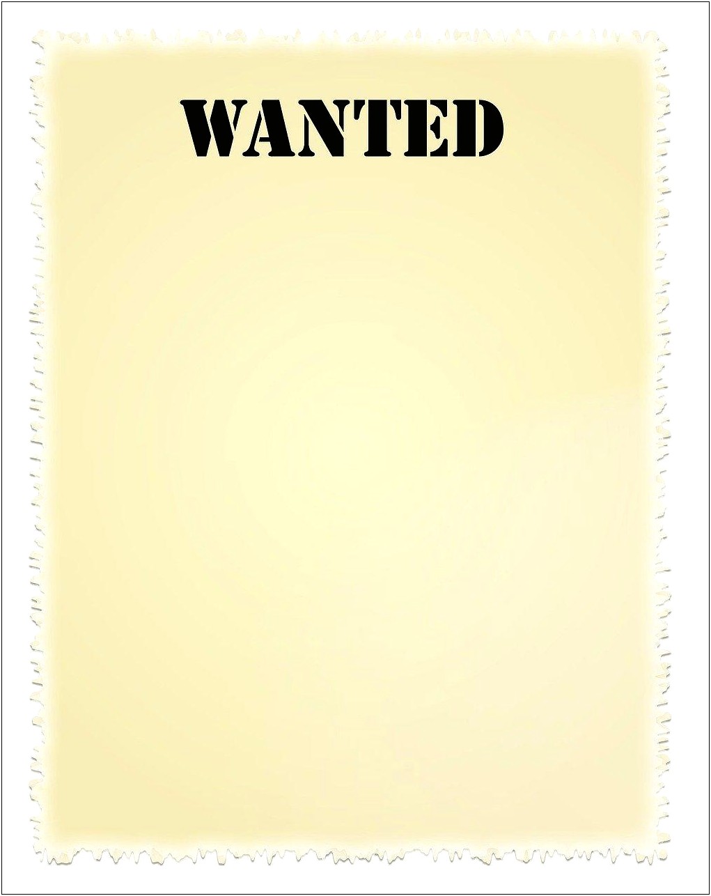 Wanted Poster Template For Free Download