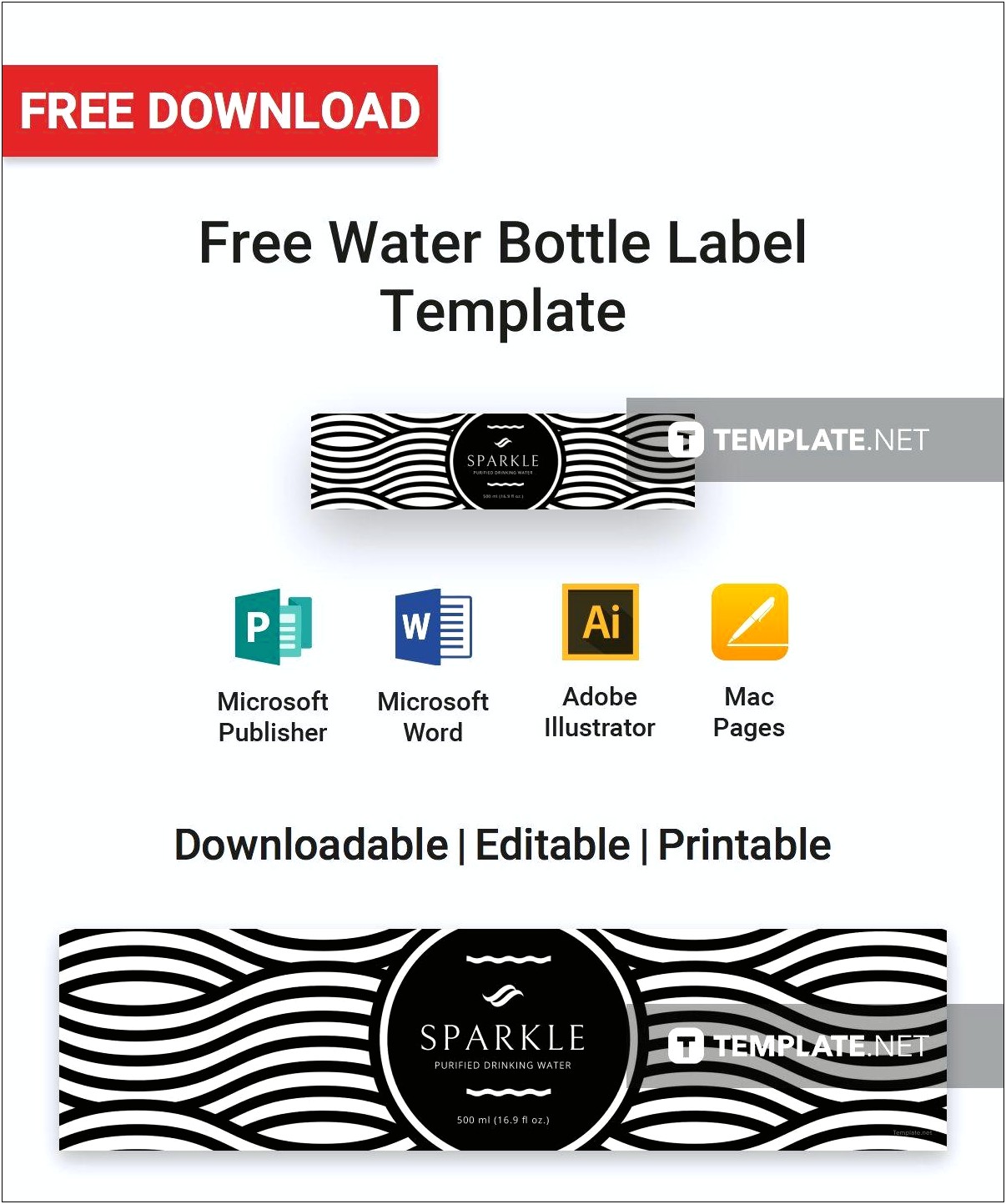 Water Bottle Label Template For Word