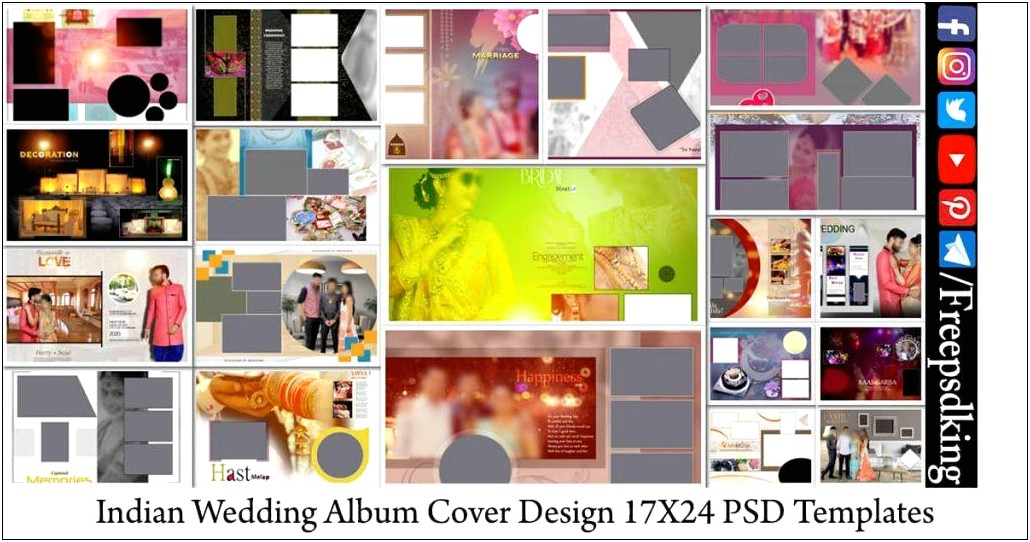 Wedding Album Cover Template Free Download