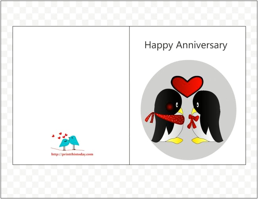 Wedding Anniversary Card Template Free Download