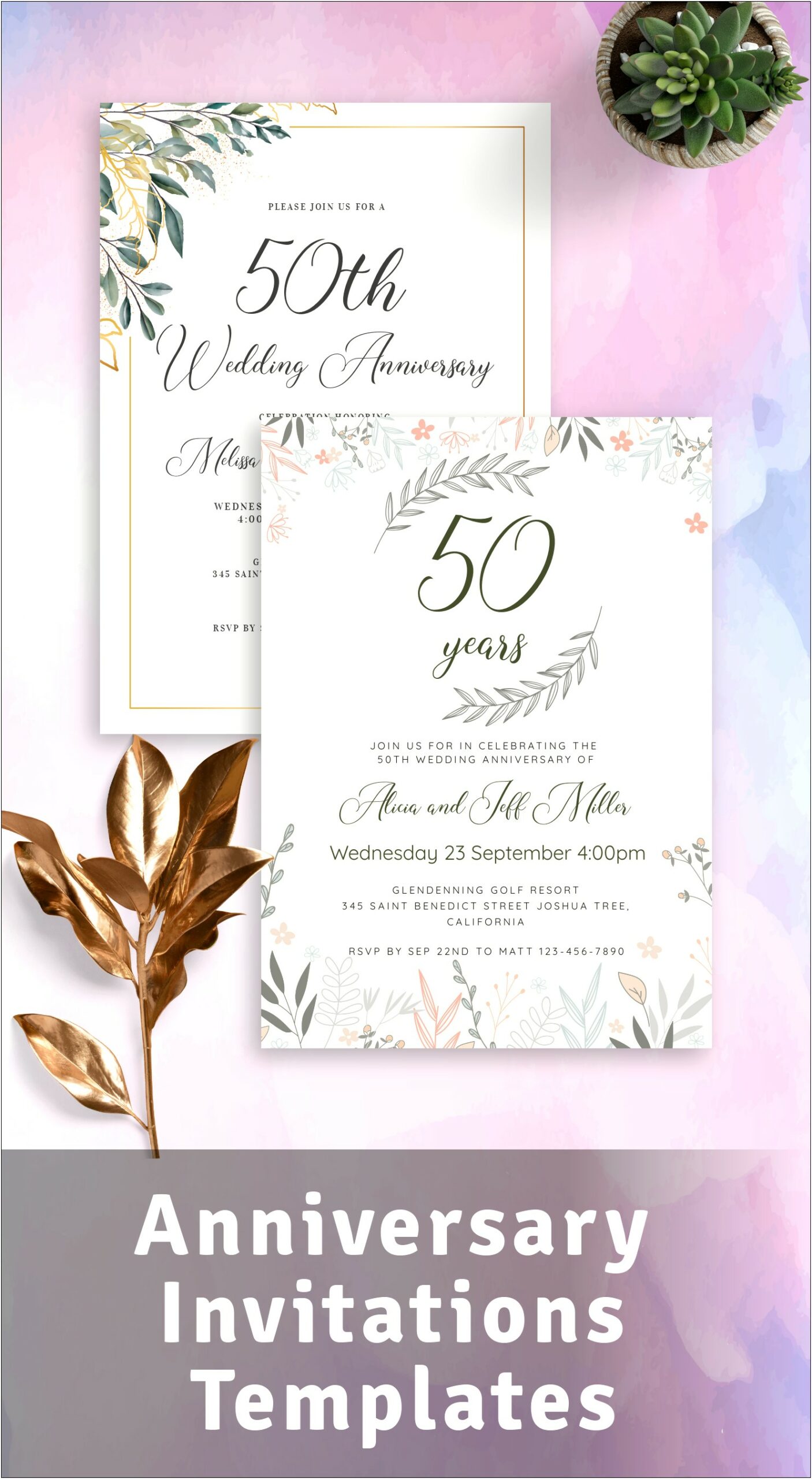 Wedding Anniversary Invitation Templates Free Download