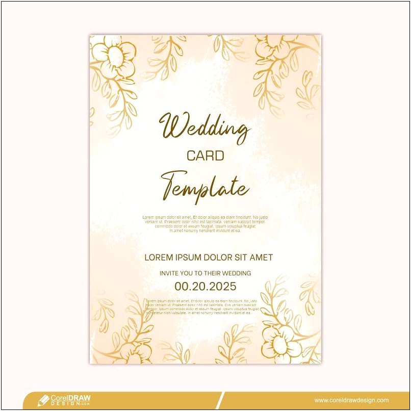 Wedding Invitation Card Template Corel Draw Download