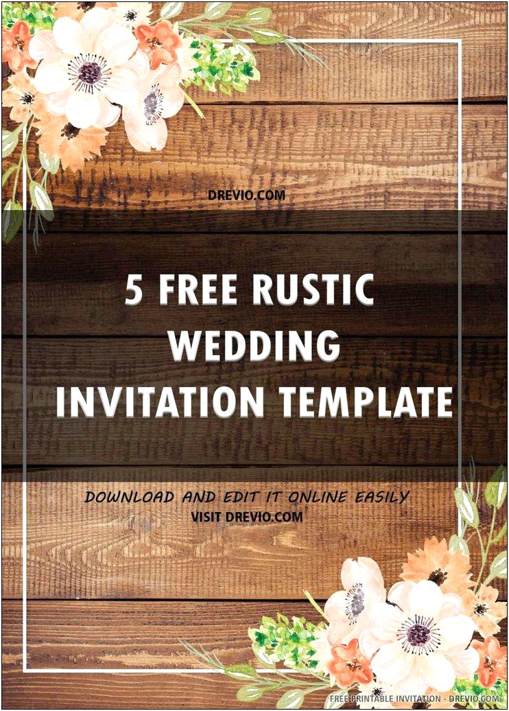 Wedding Invitation Templates Free Download Rustic