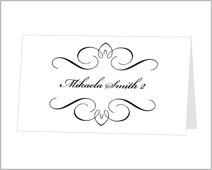 Wedding Place Cards Template Free Download