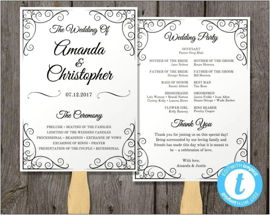 Wedding Template Fan Template To Download