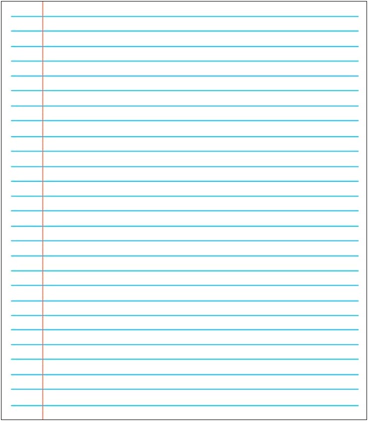 Wide Ruled Notebook Paper Template For Word