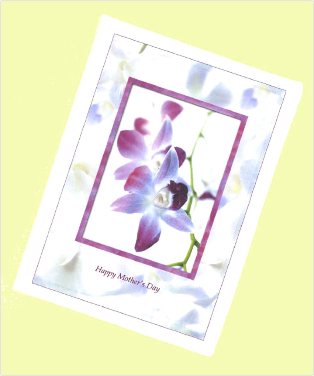 Word Mother's Day Card Template