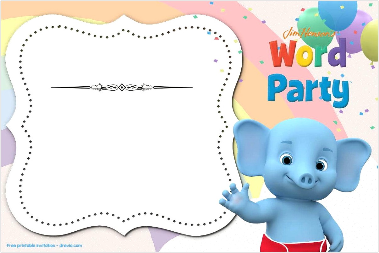 Word Party Invitation Template Sea Theme Download