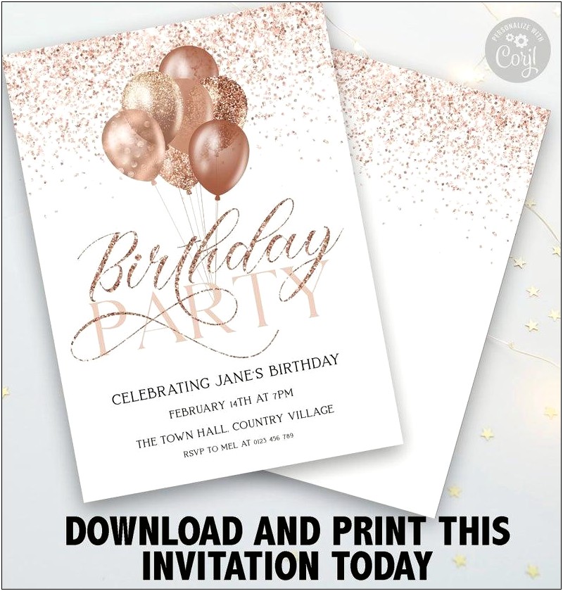 Word Surprise 90 Birthday Invitation Template Download