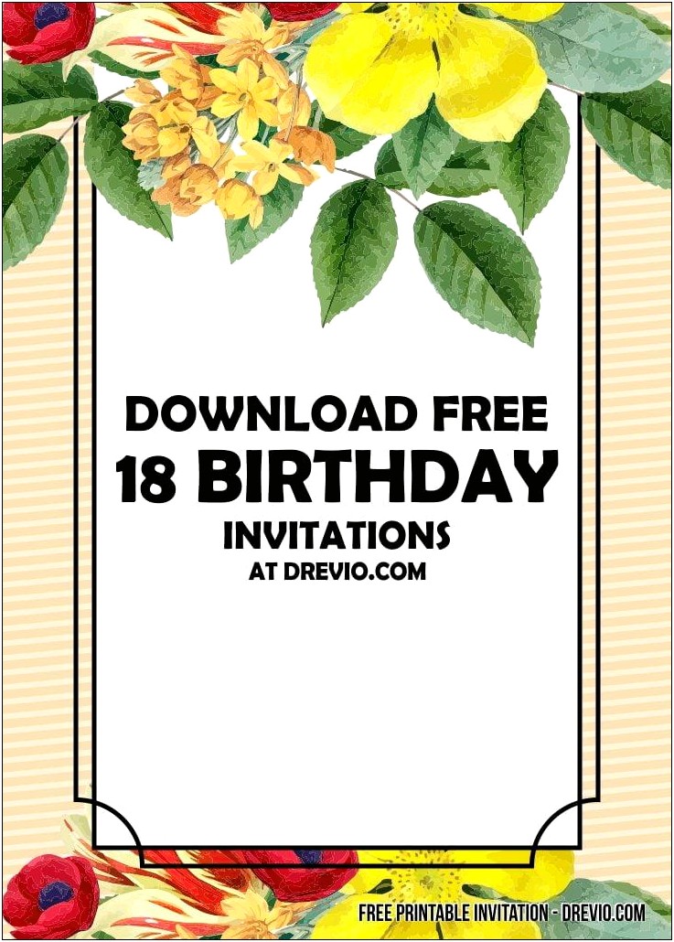 Word Surprise Birthday Invitation Template Download