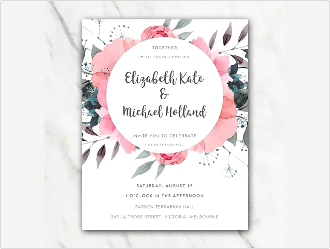 Word Wedding Invitations Template Free Download