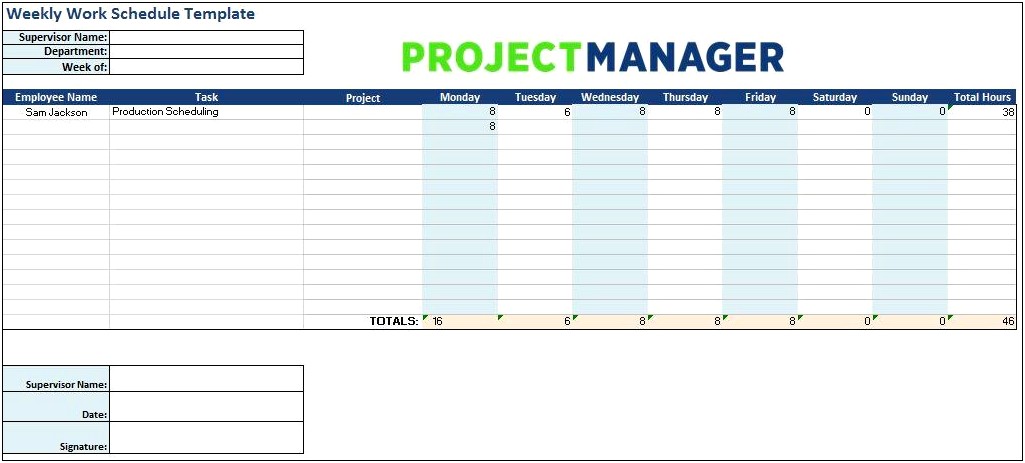 Work Plan Template In Excel Download