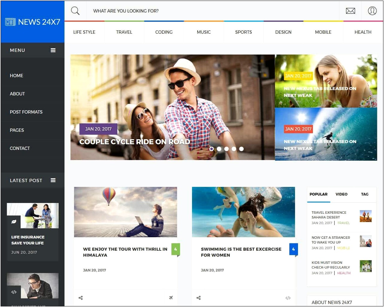 Zombie Magazine Html5 Template Free Download
